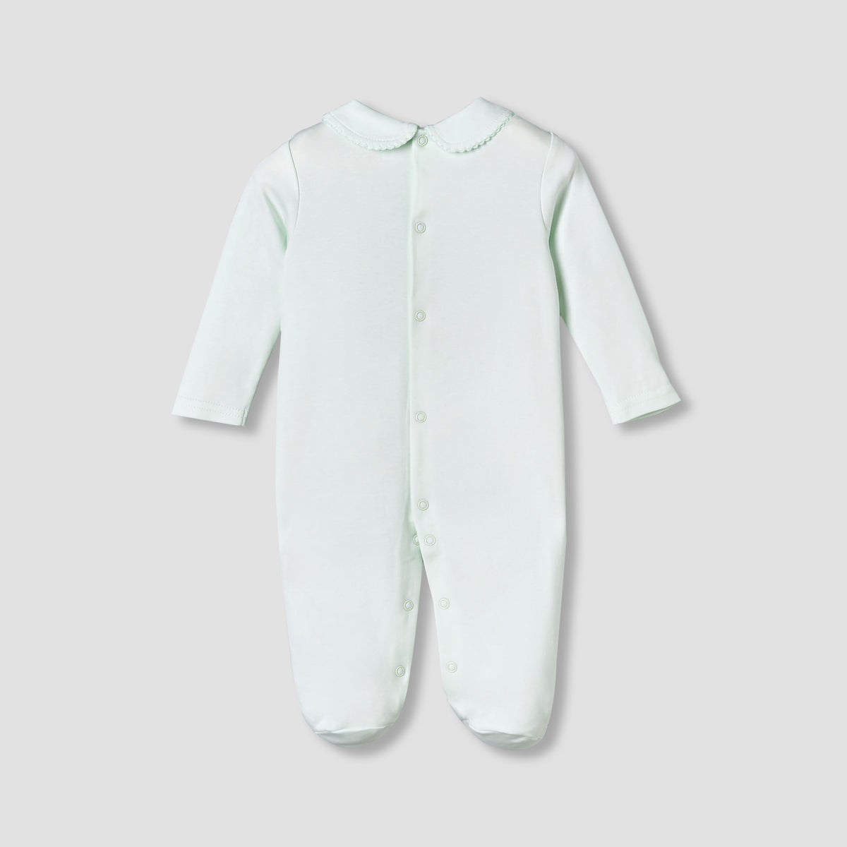 Giggles Cotton Collared Long Sleeves Sleepsuit with Snap Button Closure