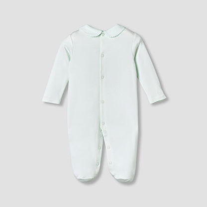 Giggles Cotton Collared Long Sleeves Sleepsuit with Snap Button Closure