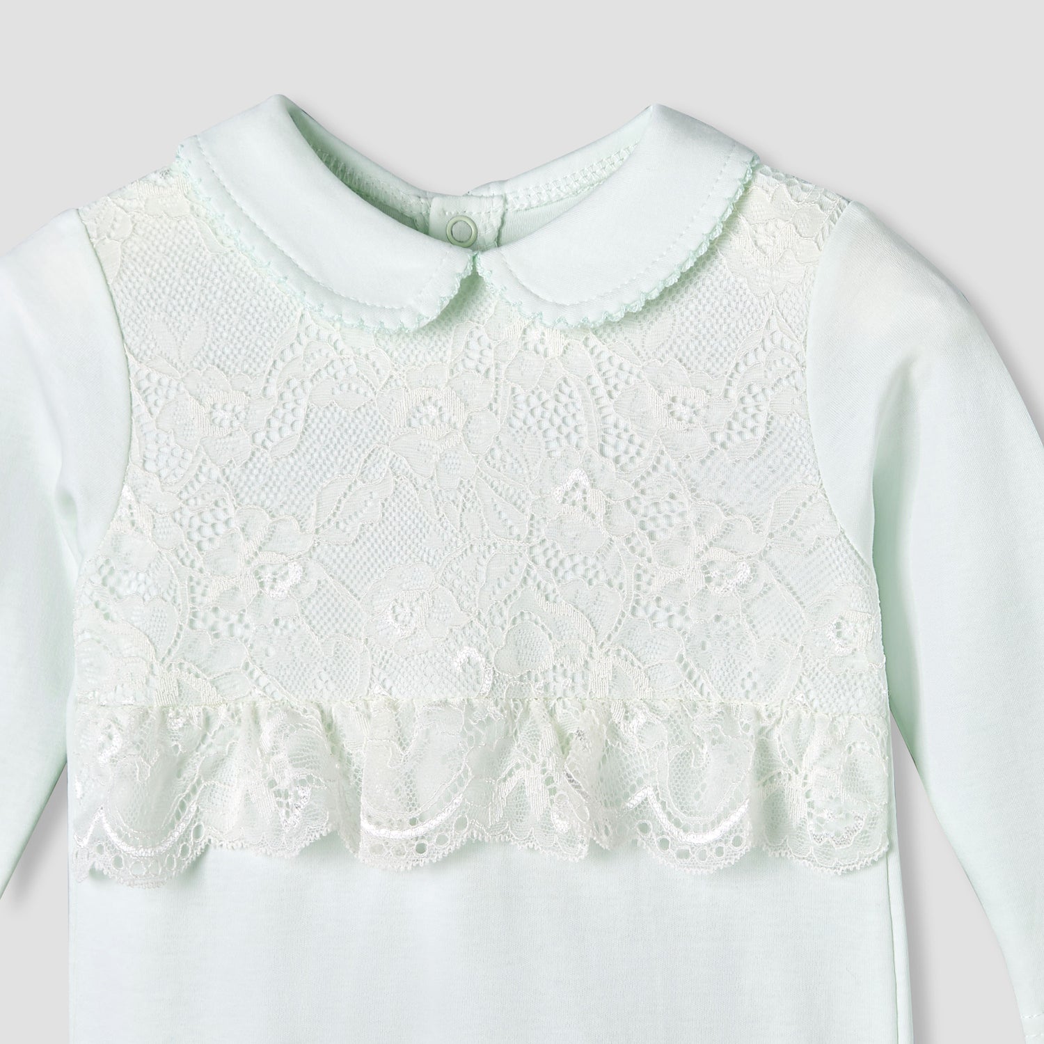 Giggles Cotton Collared Long Sleeves Sleepsuit with Snap Button Closure
