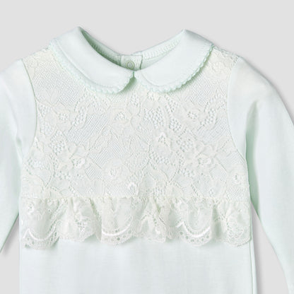 Giggles Cotton Collared Long Sleeves Sleepsuit with Snap Button Closure