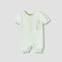 Giggles Round Neck Short Sleeves Romper with Lace Detail - Green / 12-18 mths