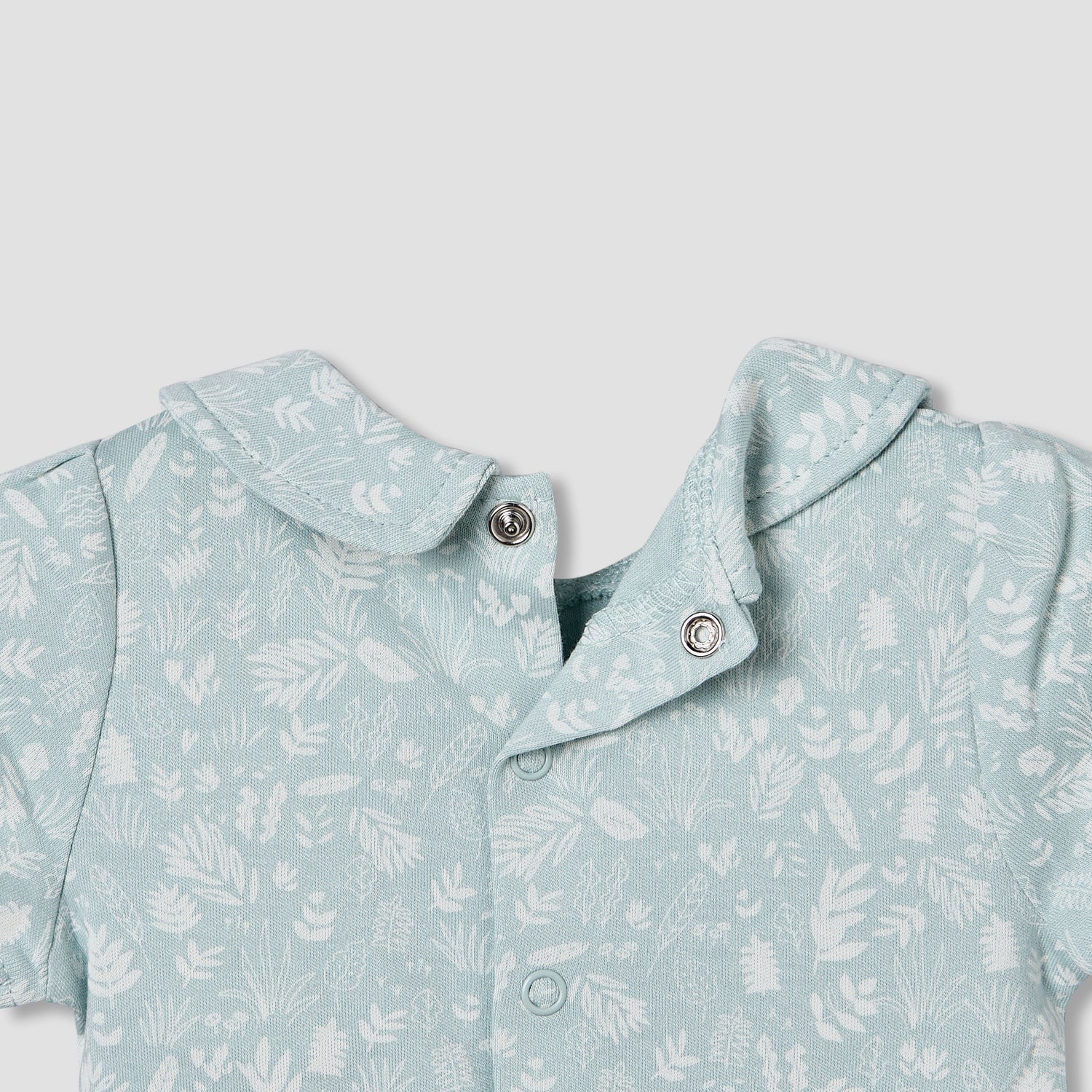 Juniors Peter Pan Collar Short Sleeve A-line Dress with Floral Print