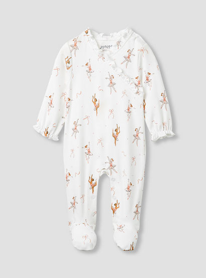Juniors Ballerina Print Sleepsuit with Long Sleeves-baby-girls-clothing-nightwear-sleepsuits-image-3