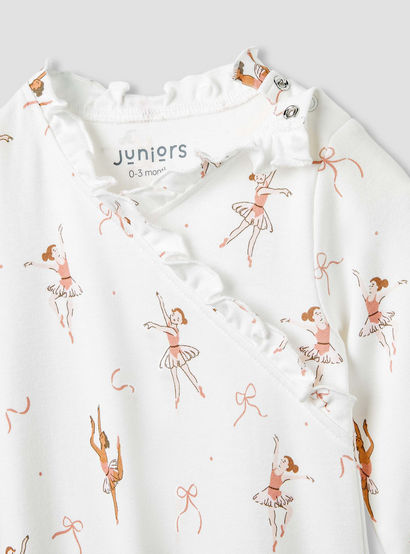 Juniors Ballerina Print Sleepsuit with Long Sleeves-baby-girls-clothing-nightwear-sleepsuits-image-5