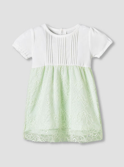 Giggles Round Neck Short Sleeves A-Line Dress with Lace Detail-baby-girls-clothing-dressesandjumpsuits-image-2