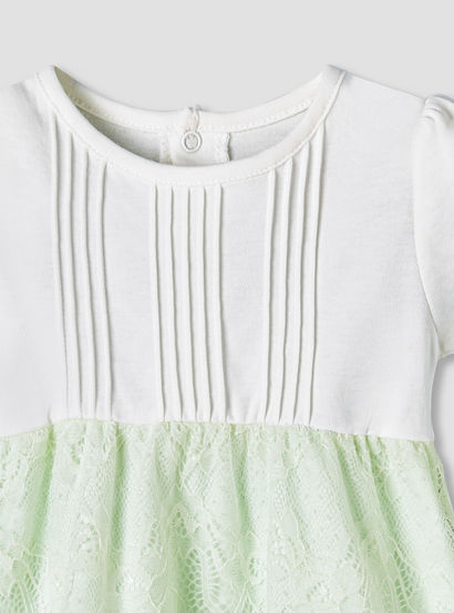 Giggles Round Neck Short Sleeves A-Line Dress with Lace Detail-baby-girls-clothing-dressesandjumpsuits-image-4
