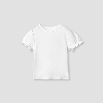 Juniors Solid Top and Bow Print Dungaree Set