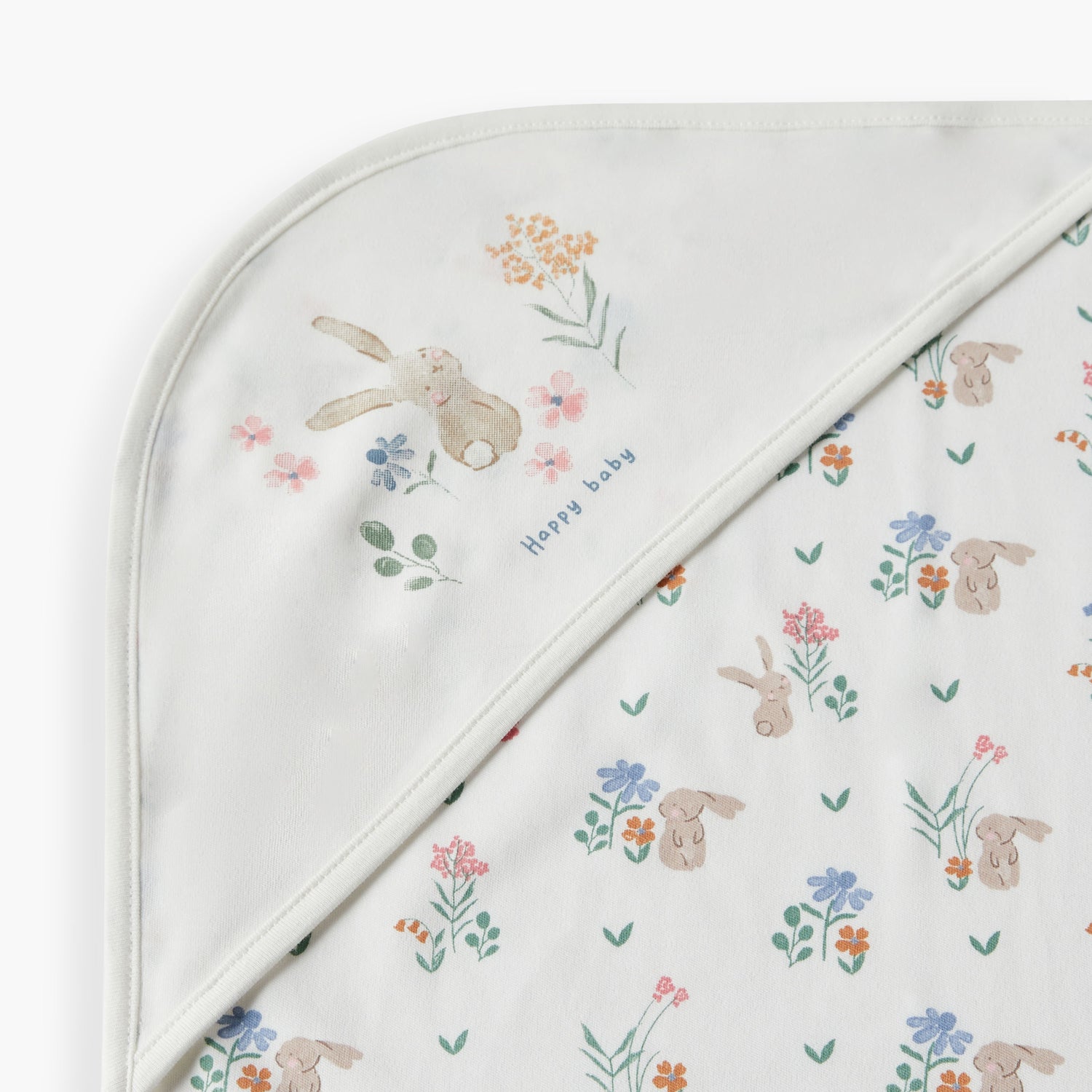 Juniors Floral Print Receiving Blanket