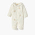 Giggles Embroidered Closed Feet Sleepsuit with Long Sleeves - Cream / 12-18 mths