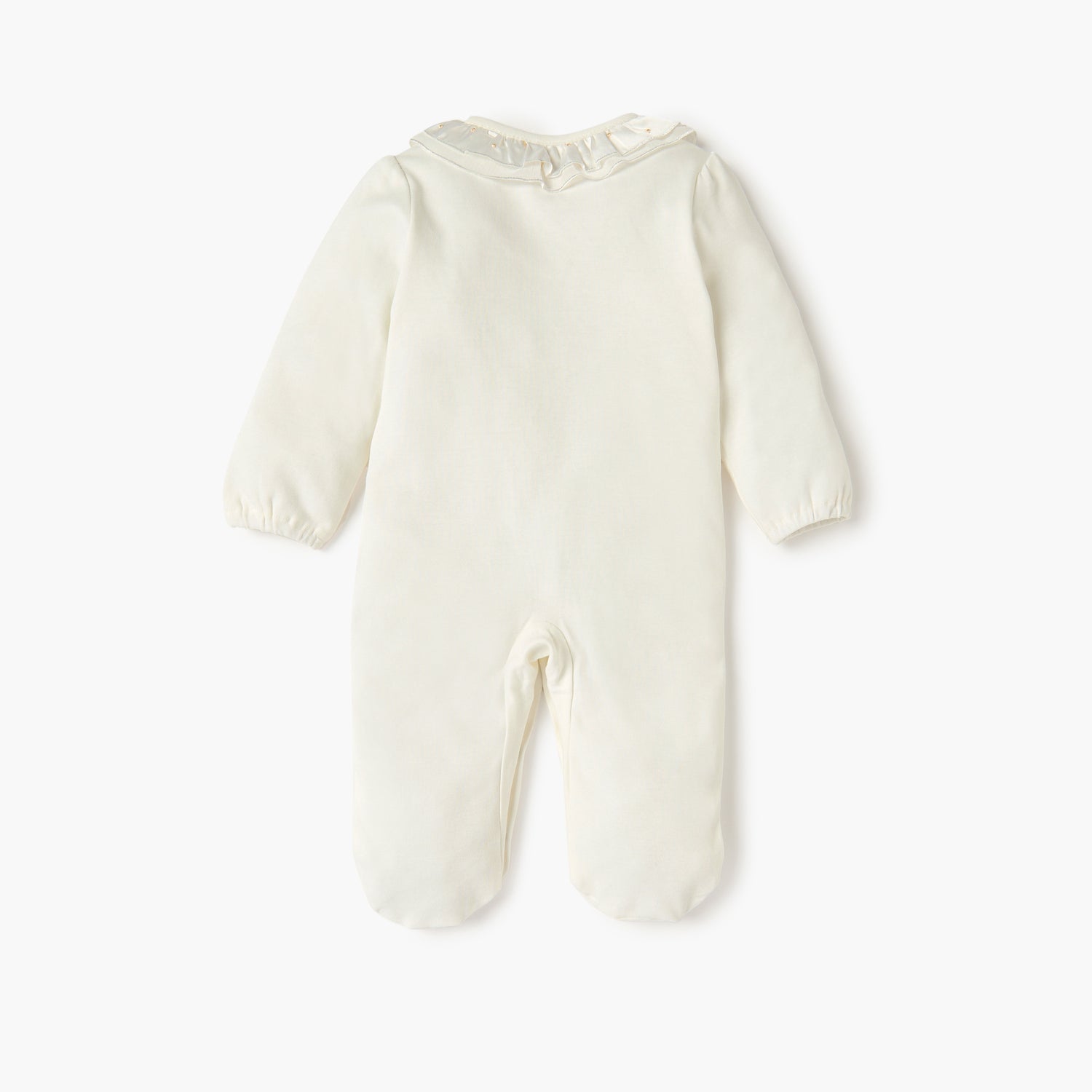 Giggles Embroidered Closed Feet Sleepsuit with Long Sleeves