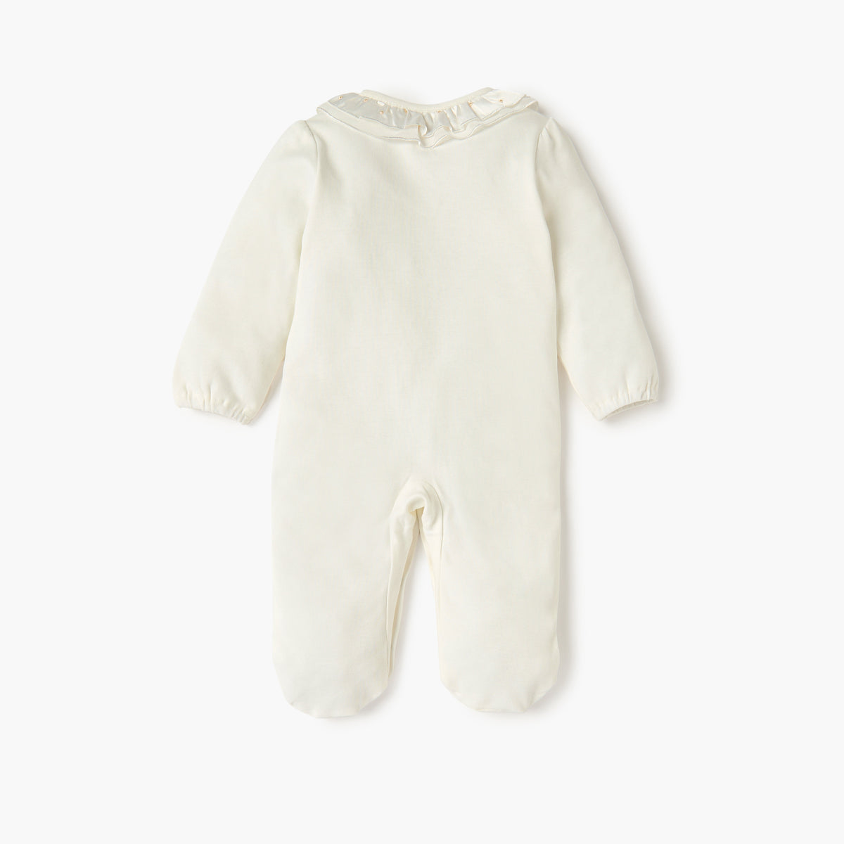 Giggles Embroidered Closed Feet Sleepsuit with Long Sleeves