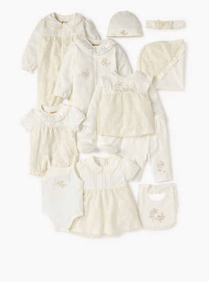 Giggles Embroidered Closed Feet Sleepsuit with Long Sleeves-baby-girls-clothing-nightwear-sleepsuits-image-5
