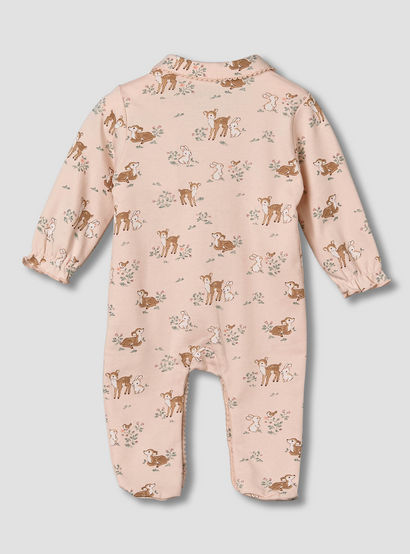 Juniors Cotton Peter Pan Collar Long Sleeves Sleepsuit-baby-girls-clothing-nightwear-sleepsuits-image-2