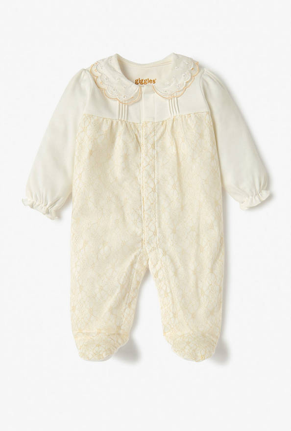 Giggles Printed Closed Feet Sleepsuit with Button Closure