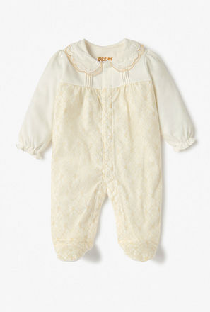Giggles Printed Closed Feet Sleepsuit with Button Closure