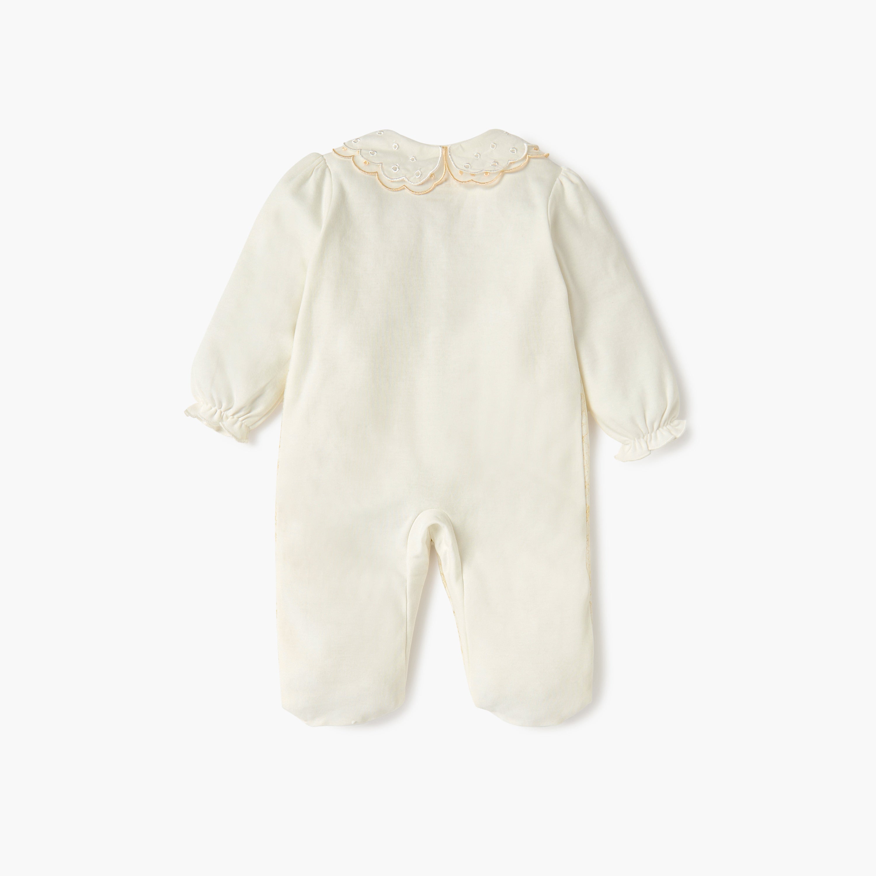 Giggles Printed Closed Feet Sleepsuit with Button Closure - image 3