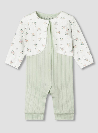 Juniors Cotton Round Neck Long Sleeves Sleepsuit with Floral Print-baby-girls-clothing-nightwear-sleepsuits-image-2
