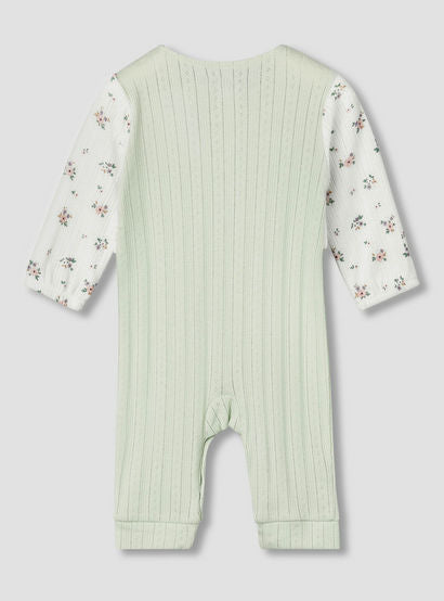 Juniors Cotton Round Neck Long Sleeves Sleepsuit with Floral Print-baby-girls-clothing-nightwear-sleepsuits-image-3