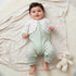 Juniors Cotton Round Neck Long Sleeves Sleepsuit with Floral Print - Green / 12-18 mths