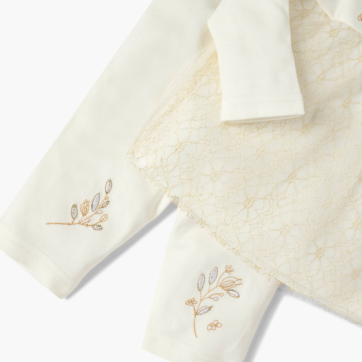 Giggles Embroidered Long Sleeves T-shirt and Pyjama Set