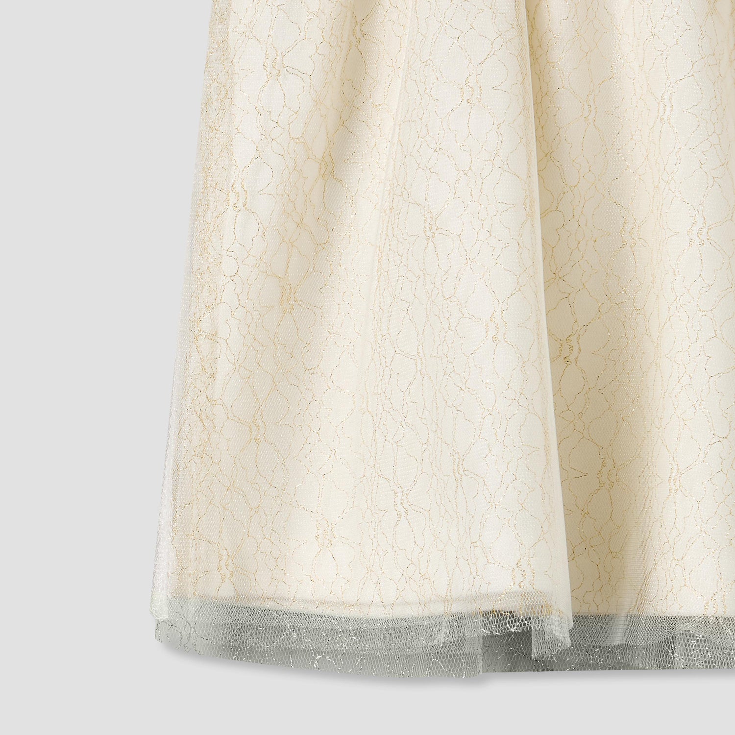 Giggles Peter Pan Collar Short Sleeves Knee Length A-line Dress with Floral Embroidary