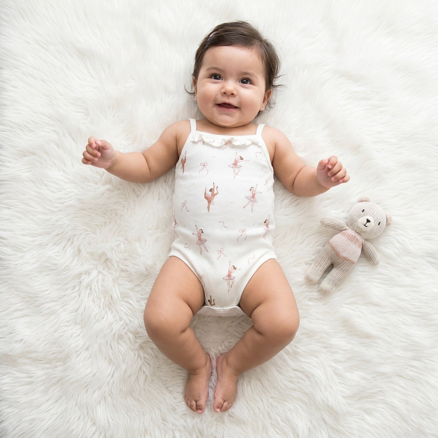 Juniors Ballerina Print Sleeveless Bodysuit - Set of 2