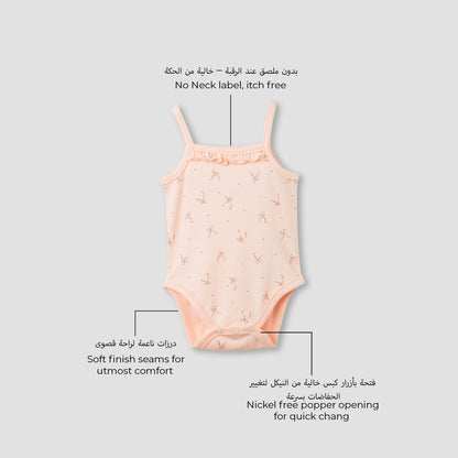 Juniors Ballerina Print Sleeveless Bodysuit - Set of 2