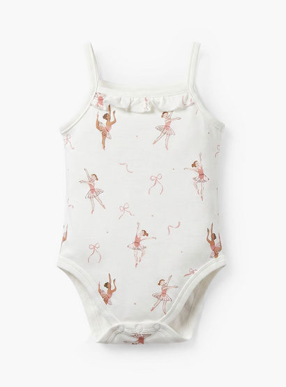 Juniors Ballerina Print Sleeveless Bodysuit - Set of 2-baby-girls-clothing-bodysuits-image-3