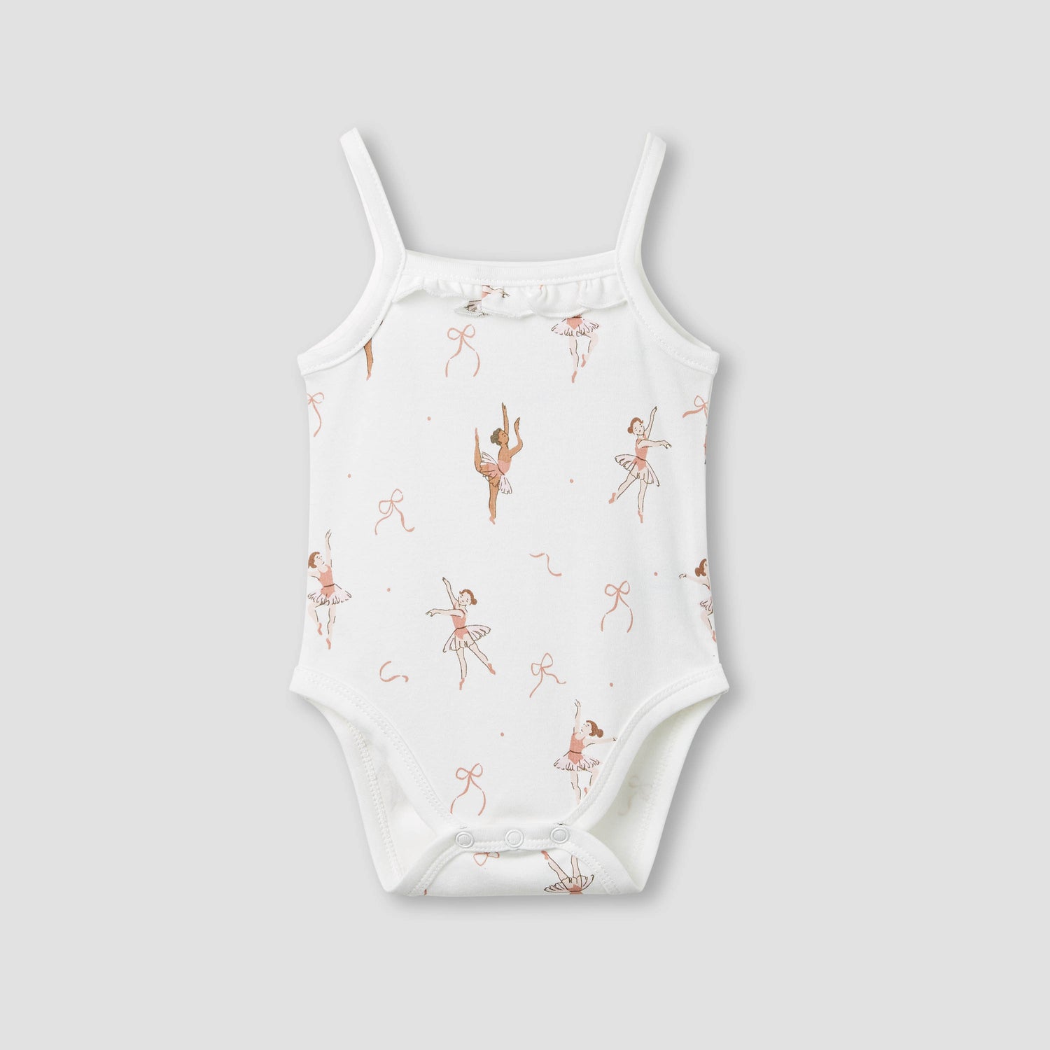 Juniors Ballerina Print Sleeveless Bodysuit - Set of 2