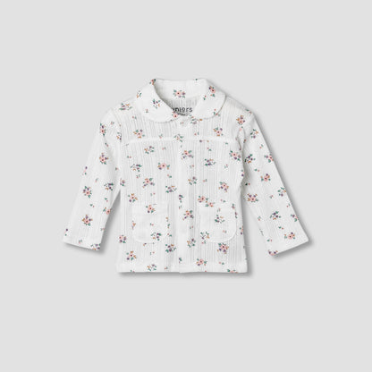 Juniors Cotton Long Sleeves Pyjama Set with Floral Print
