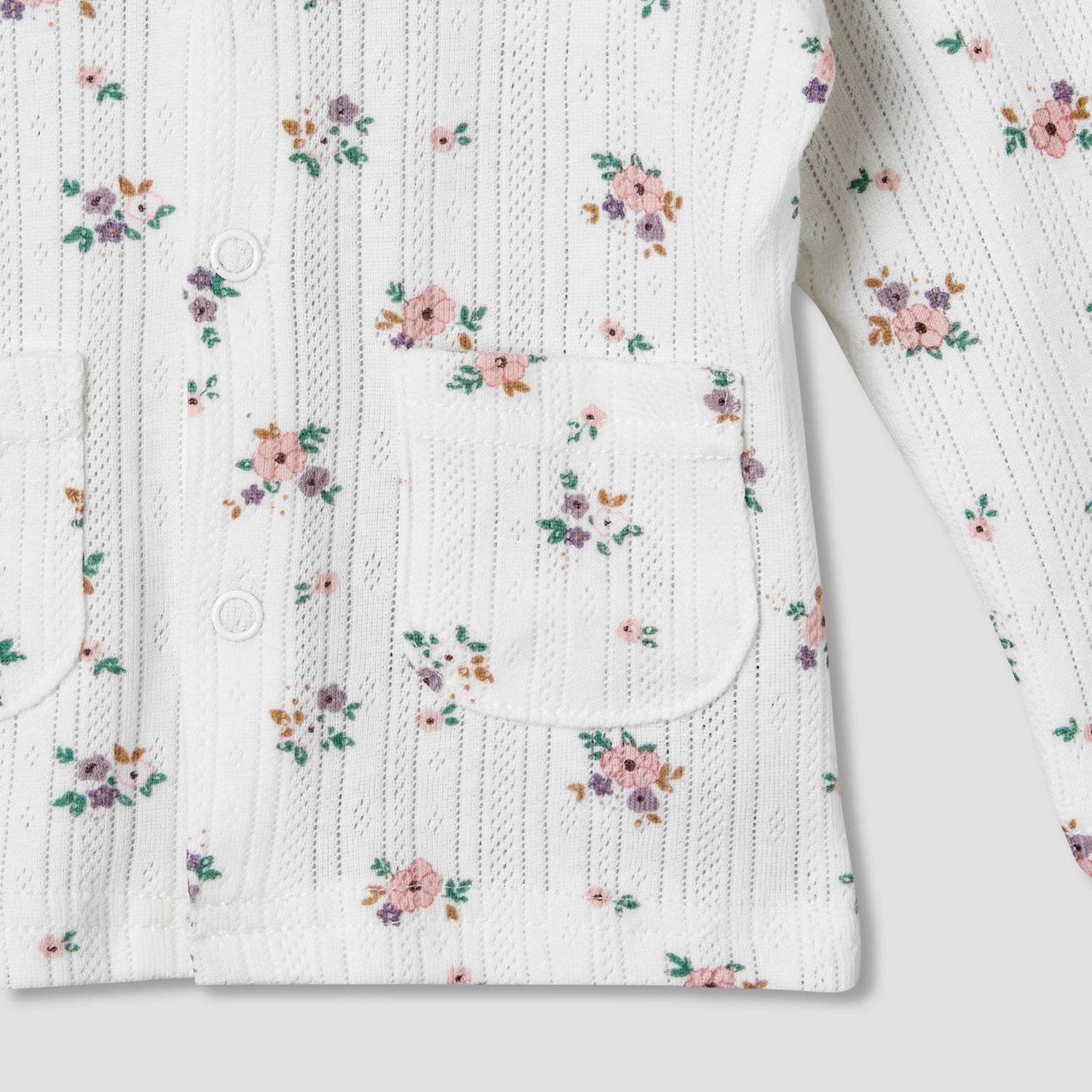 Juniors Cotton Long Sleeves Pyjama Set with Floral Print