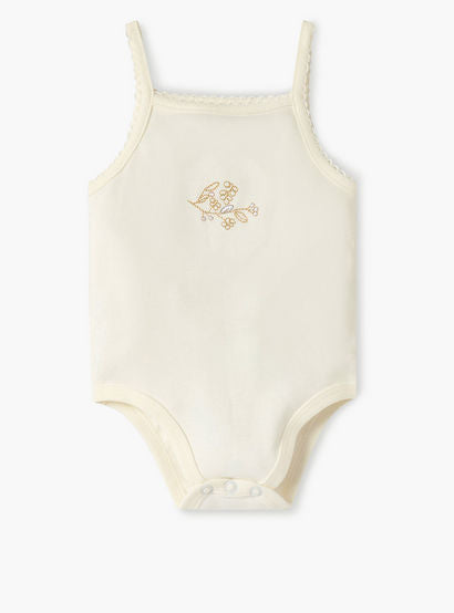 Giggles Embroidered Strappy Bodysuit with Snap Button Closure-baby-girls-clothing-bodysuits-image-1
