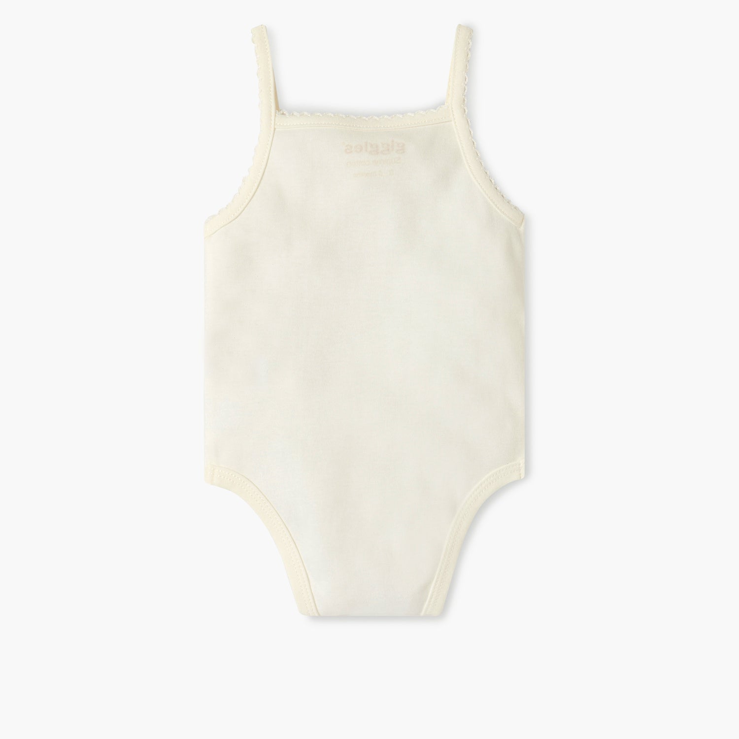 Giggles Embroidered Strappy Bodysuit with Snap Button Closure