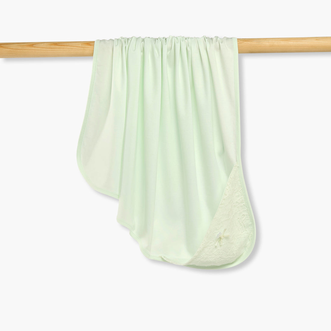 Giggles Receiving Blanket with Hood - Green / 0-6 mths