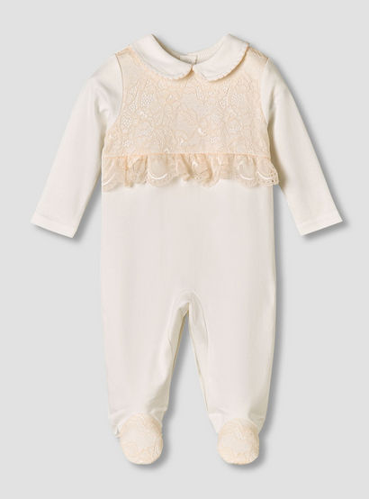 Giggles Cotton Collared Long Sleeves Sleepsuit with Snap Button Closure-baby-girls-clothing-nightwear-sleepsuits-image-2