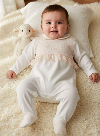 Giggles Cotton Collared Long Sleeves Sleepsuit with Snap Button Closure-baby-girls-clothing-nightwear-sleepsuits-image-1