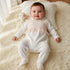 Giggles Cotton Collared Long Sleeves Sleepsuit with Snap Button Closure - Cream / 9-12 mths