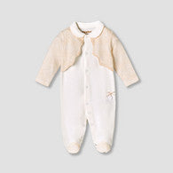 Giggles Cotton Collared Long Sleeves Sleepsuit with Snap Button Closure-undefined-image-1