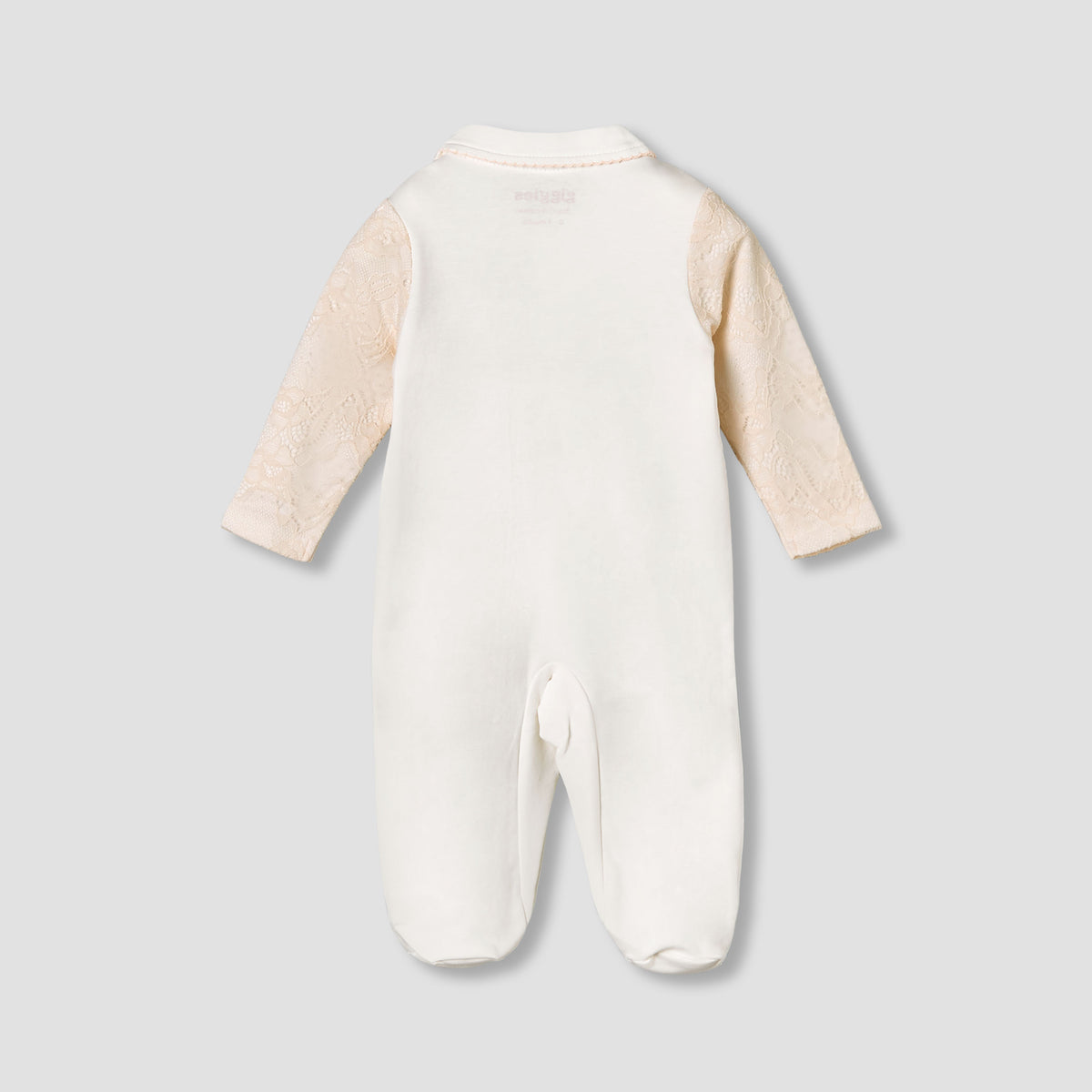 Giggles Cotton Collared Long Sleeves Sleepsuit with Snap Button Closure
