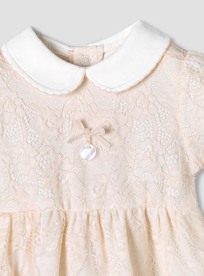 Giggles Peter Pan Collar Short Sleeves A-Line Dress with Lace Detail-baby-girls-clothing-dressesandjumpsuits-image-4