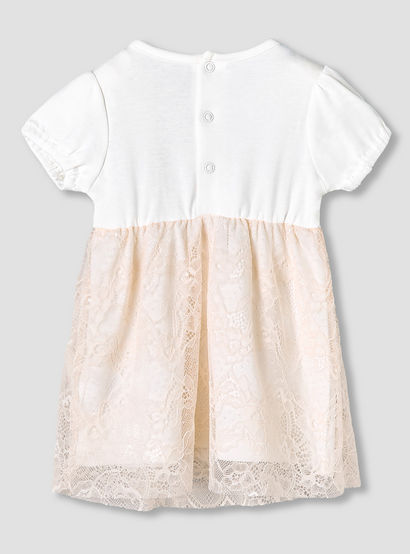 Giggles Round Neck Short Sleeves A-Line Dress with Lace Detail-baby-girls-clothing-dressesandjumpsuits-image-3