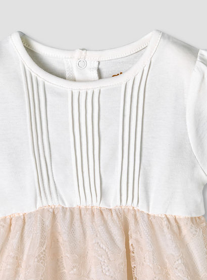 Giggles Round Neck Short Sleeves A-Line Dress with Lace Detail-baby-girls-clothing-dressesandjumpsuits-image-4
