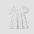 Juniors Round Neck Short Sleeves A-line Dress with Floral Print - White / 12-18 mths
