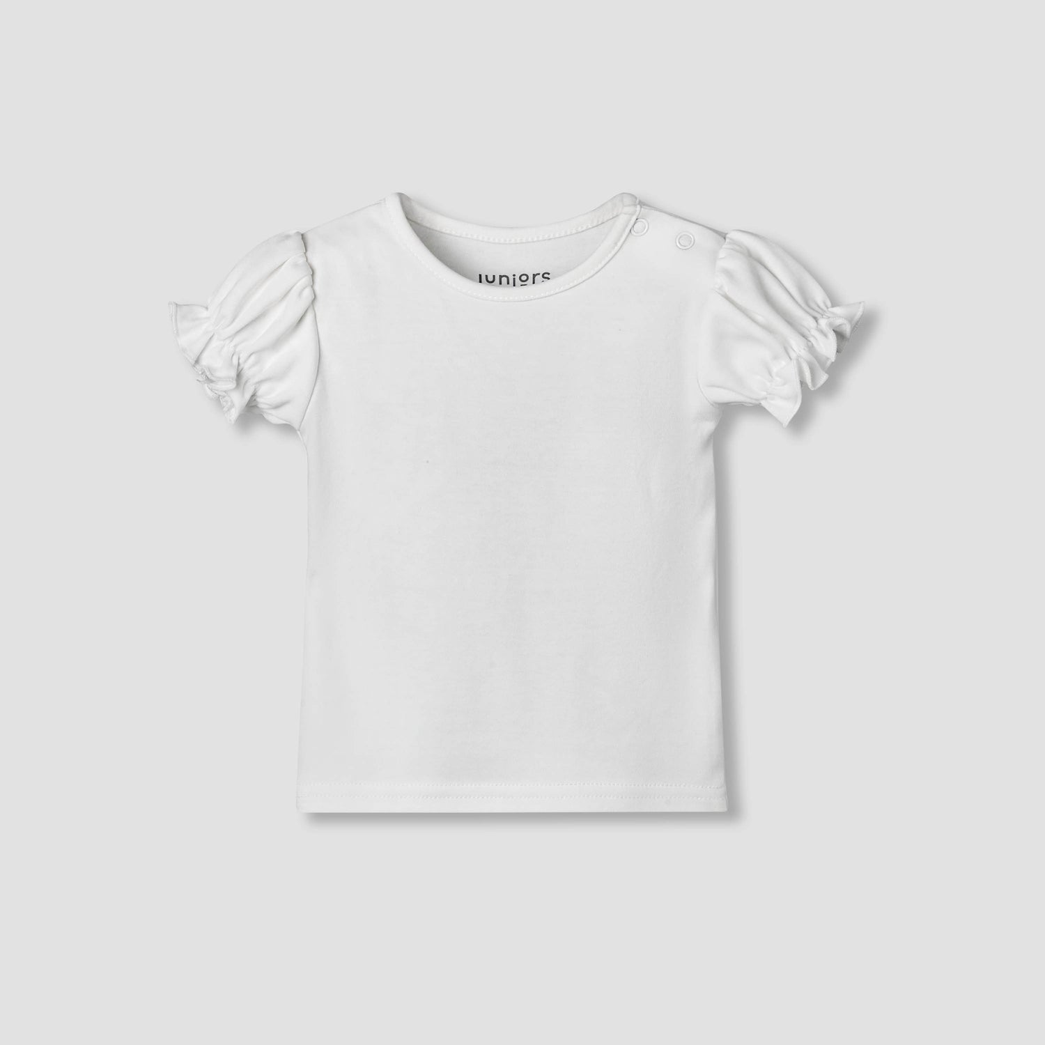 Juniors Short Sleeves T-shirt and Dungaree Set with Print