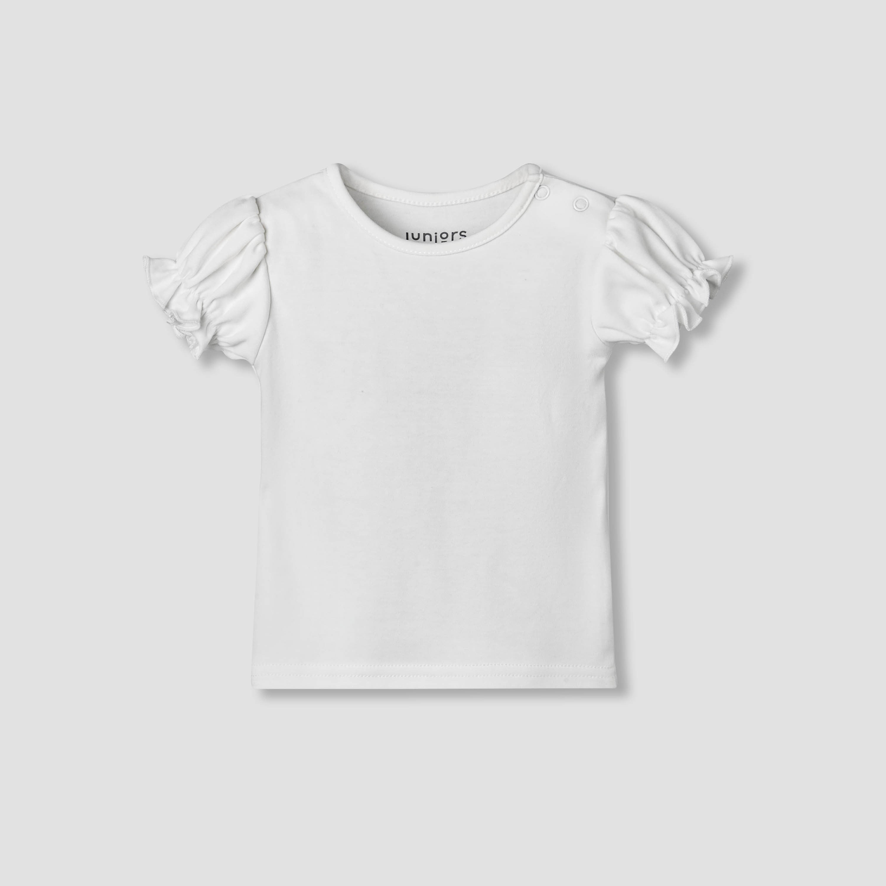 Juniors Short Sleeves T-shirt and Dungaree Set with Print