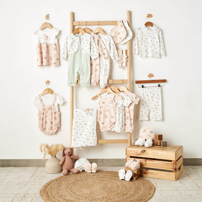 Juniors Short Sleeves T-shirt and Dungaree Set with Print