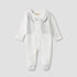 Giggles Bow Detail Sleepsuit with Long Sleeves - White / 9-12 mths
