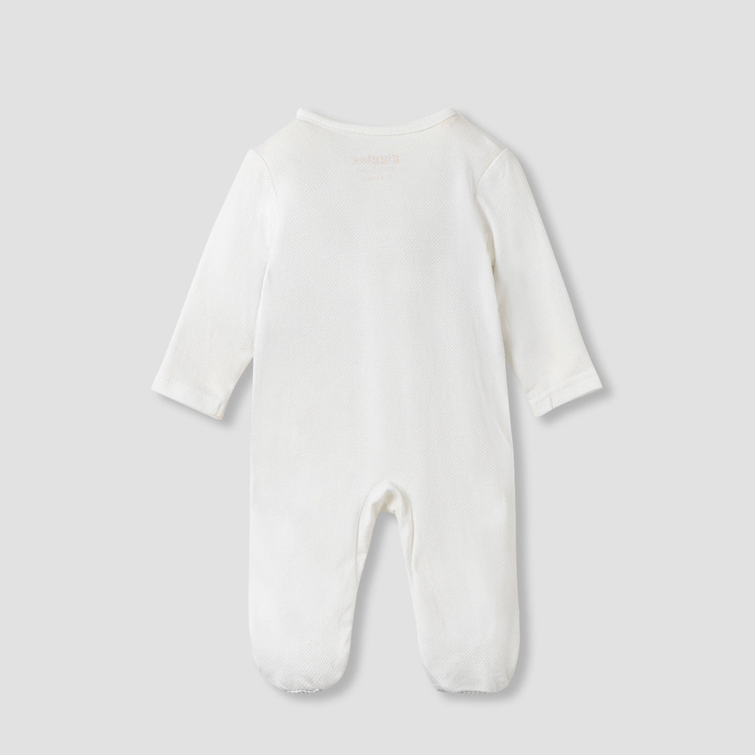 Giggles Bow Detail Sleepsuit with Long Sleeves