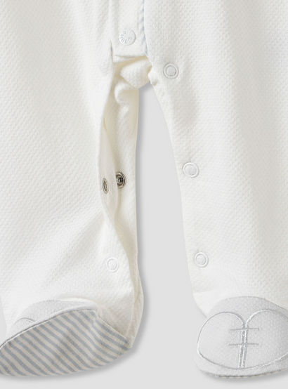 Giggles Bow Detail Sleepsuit with Long Sleeves-baby-boys-clothing-nightwear-sleepsuits-image-5