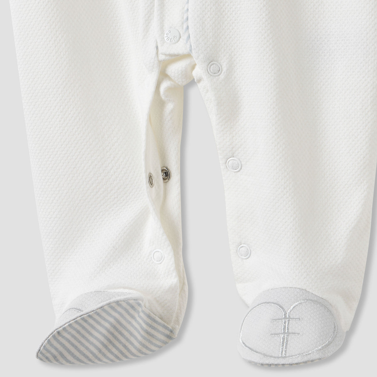 Giggles Bow Detail Sleepsuit with Long Sleeves